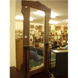 Arts and Crafts shaped walnut firescreen w…