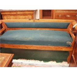 Fruitwood sofa, 6' long…