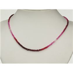 #4-14K YELLOW GOLD RUBY (40.0CT) NECKLACE