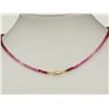Image 2 : #4-14K YELLOW GOLD RUBY (40.0CT) NECKLACE
