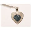 Image 1 : #12-STERLING SILVER BLUE DIAMOND HEART PENDANT