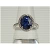 Image 1 : #14-STERLING SILVER SAPPHIRE (3.0CT) RING