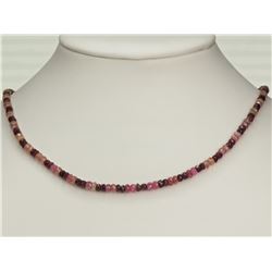 #17-STERLING SILVER SAPPHIRE AND RUBY NECKLACE