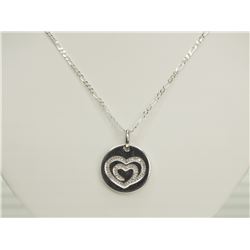 #18-STERLING SILVER DIAMOND (0.35CT) HEART