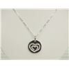Image 1 : #18-STERLING SILVER DIAMOND (0.35CT) HEART