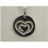 Image 2 : #18-STERLING SILVER DIAMOND (0.35CT) HEART