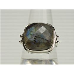 #21-STERLING SILVER LABRADORITE RING