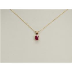 #23-10K YELLOW GOLD RUBY (0.50CT) PENDANT