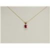 Image 1 : #23-10K YELLOW GOLD RUBY (0.50CT) PENDANT