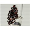 Image 2 : #26-STERLING SILVER LARGE GARNET RING