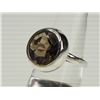 Image 2 : #32-STERLING SILVER SMOKY QUARTZ RING