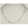 Image 1 : #33-STERLING SILVER MULTICOLOURED GEMSTONE