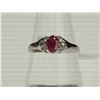 Image 1 : #34-10K WHITE GOLD RUBY (0.60CT) AND DIAMOND RING