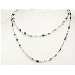 #36-STERLING SILVER SAPPHIRE (25.0CT) NECKLACE