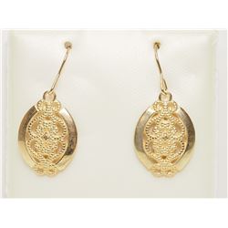 #38-10K YELLOW GOLD (0.8G) FILIGREE EARRINGS