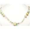 Image 1 : #44-STERLING SILVER ROSE QUARTZ AND OPAL NECKLACE