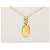 Image 1 : #45-14K YELLOW GOLD OPAL NECKLACE