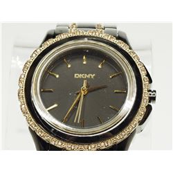 #48-DKNY LADY'S CRYSTAL DUAL TONE WATCH