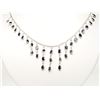 Image 1 : #50-STERLING SILVER SAPPHIRE (32.0CT) DROP NECKLACE