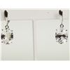 Image 1 : #2-STERLING SILVER WHITE TOPAZ EARRINGS