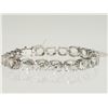 Image 1 : #3-STERLING SILVER WHITE SAPPHIRE (44CT) BRACELET