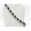 Image 1 : #7-STERLING SILVER BLUE SAPPHIRE BRACELET