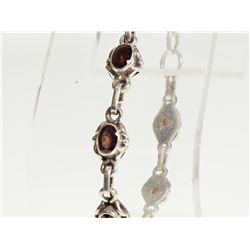 #12-STERLING SILVER GEMSTONE BRACELET