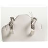 Image 1 : #14-STERLING SILVER DIAMOND (0.3CT) EARRINGS