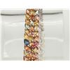 Image 1 : #19-STERLING SILVER MULTI COLORED SAPPHIRE (4CT) BRACELET
