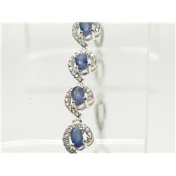 #22-STERLING SILVER SAPPHIRE (2.8CT) BRACELET