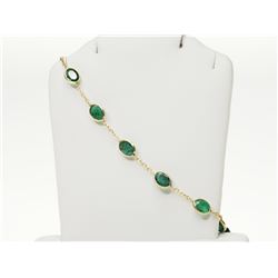 #24-14KT GOLD EMERALD (4.5CT) BRACELET