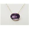 Image 1 : #27-14KT GOLD AMETHYST (11.7CT) PENDANT NECKLACE