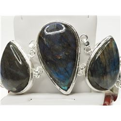 #28-STERLING SILVER LABORITE BRACELET
