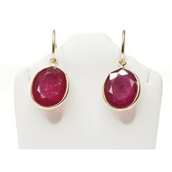 #30-14KT GOLD RUBY (21.5CT) EARRINGS