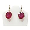 Image 1 : #30-14KT GOLD RUBY (21.5CT) EARRINGS
