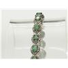 Image 2 : #32-STERLING SILVER EMERALD (4.75CT) BRACELET
