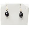 Image 1 : #44-14KT GOLD ONYX EARRINGS