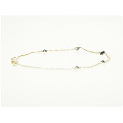 #48-14KT GOLD BLUE DIAMOND (0.7CT) BRACELET