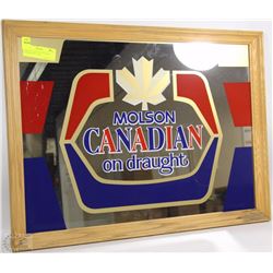 MOLSON CANADIAN ON DRAFT MIRRORED PICTURE