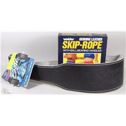 NEW GENUINE LEATHER SKIP-ROPE IN BOX AND GENUINE