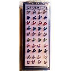 LOT OF 20 PAIRS OF MICKEY MOUSE STUD EARRINGS