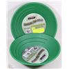 Image 1 : LOT OF TWO 10" PROSPECTING GOLD PANS GREEN