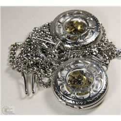 SET OF TWO NEW POCKET WATCHES
