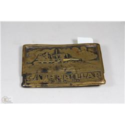 VINTAGE BRASS CATERPILLAR BELT BUCKLE