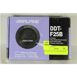 ALPINE 2-1/8" TWEETER SPEAKERS