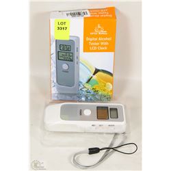 NEW DIGITAL ALCOHOL BREATH TESTER WITH LCD CLOCK