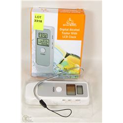 NEW DIGITAL ALCOHOL BREATH TESTER WITH LCD CLOCK