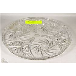 10" DIAMETER ESTATE PINWHEEL CRYSTAL SERVING