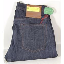 MENS UNBRANDED UB201 29X34 BLUE TAPERED JEANS