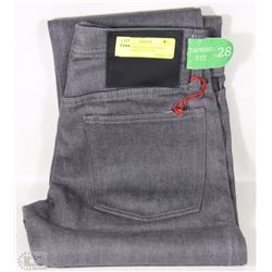 MENS UNBRANDED UB206 28X34 GREY TAPERED FIT JEAN